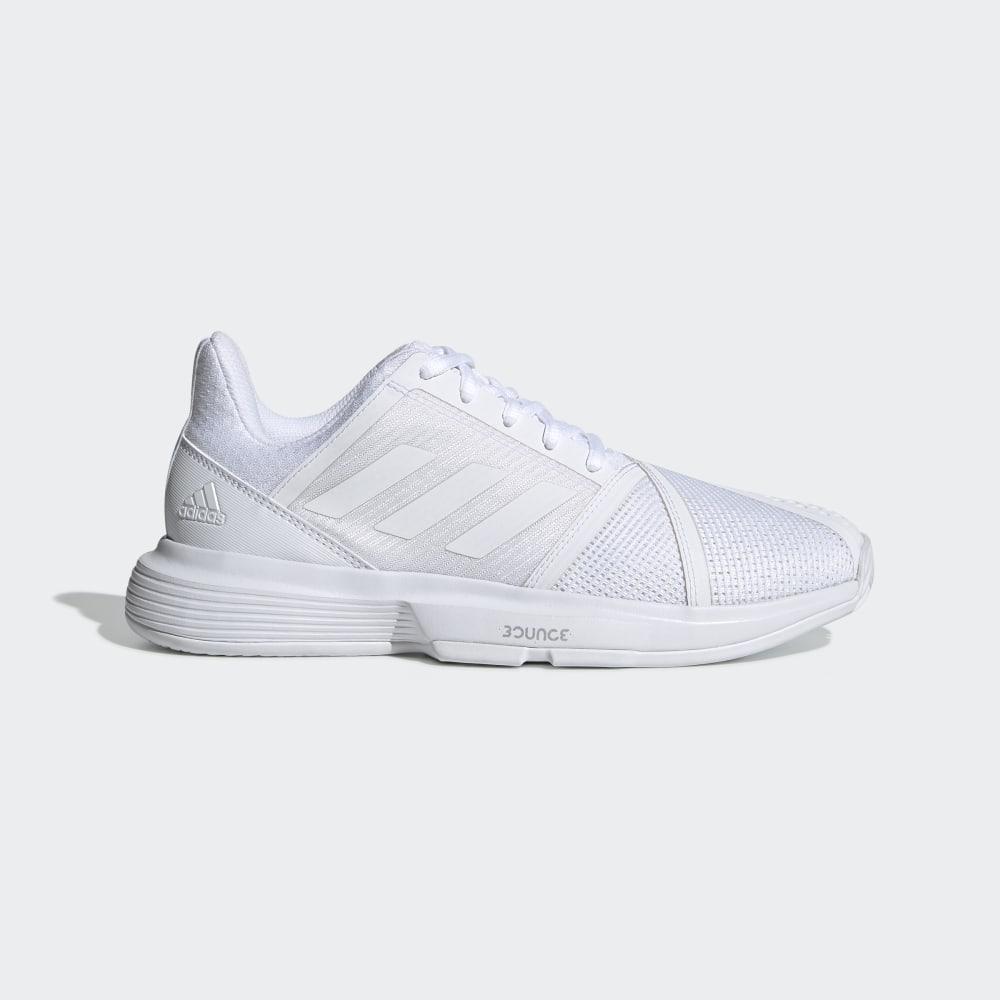 Adidas Women's CourtJam Bounce Tennis Shoes White/Silver Ireland G26833